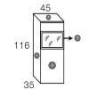 Muebles De Sal N Moblerone | Bajo 1 Puerta Cristal Ice