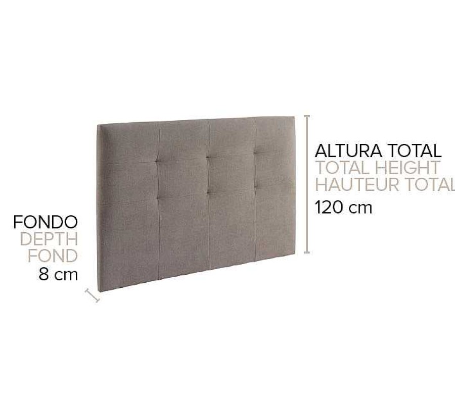 Dormitorios Y Armarios Moblerone Cabeceros De Cama | Cabecero De Cama Tapizado De 120H Cm Yakarta