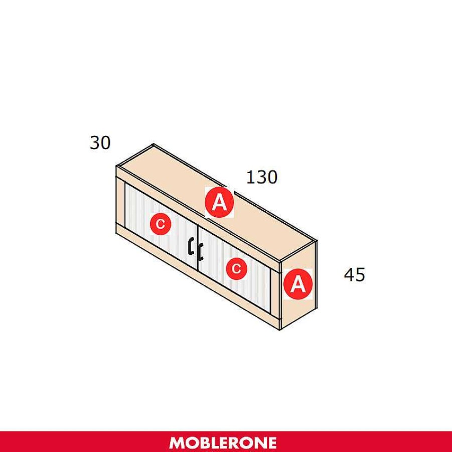 Muebles De Sal N Moblerone | Alto 2 Puertas De 130 River