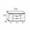 Muebles De Sal N Moblerone | Bajo Tv 120 Cm De 2 Cajones Y 2 Puertas + Hueco Boston