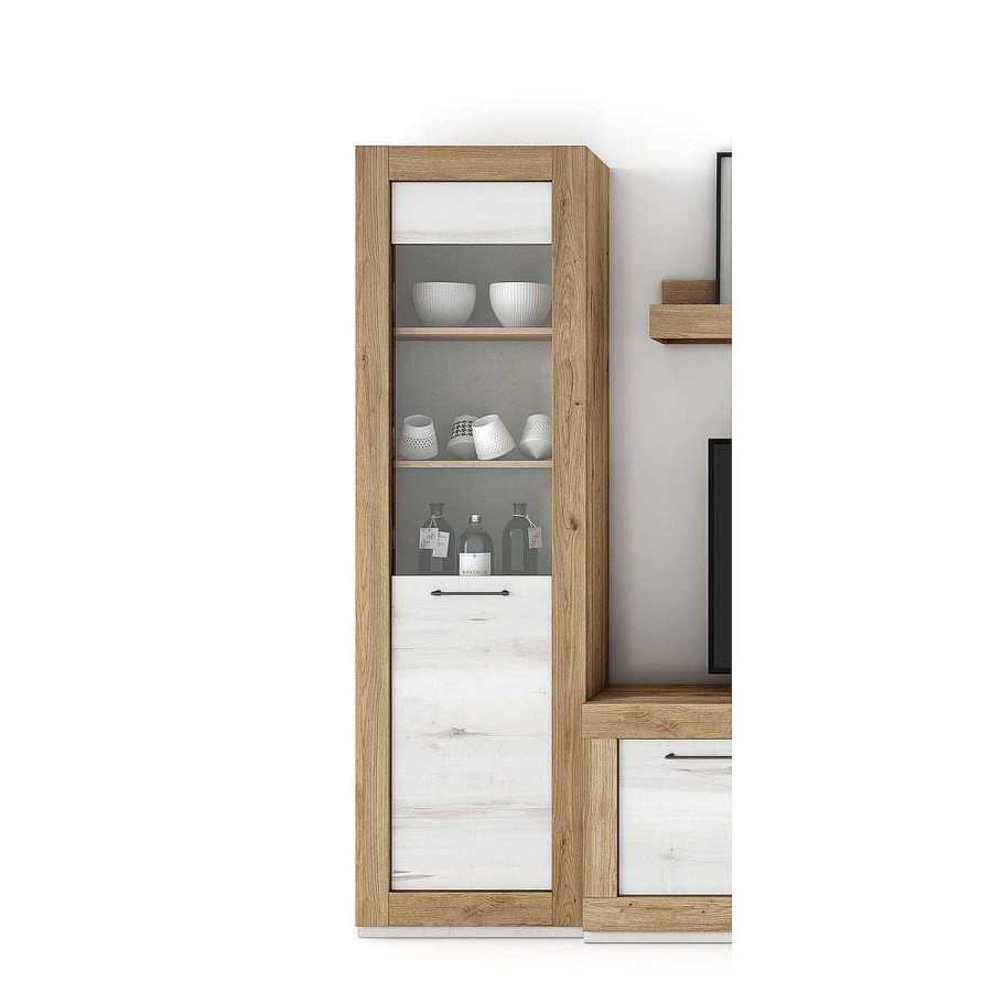 Muebles De Sal N Moblerone | Vitrina 1 Puerta Cristal 55 Cm Denver