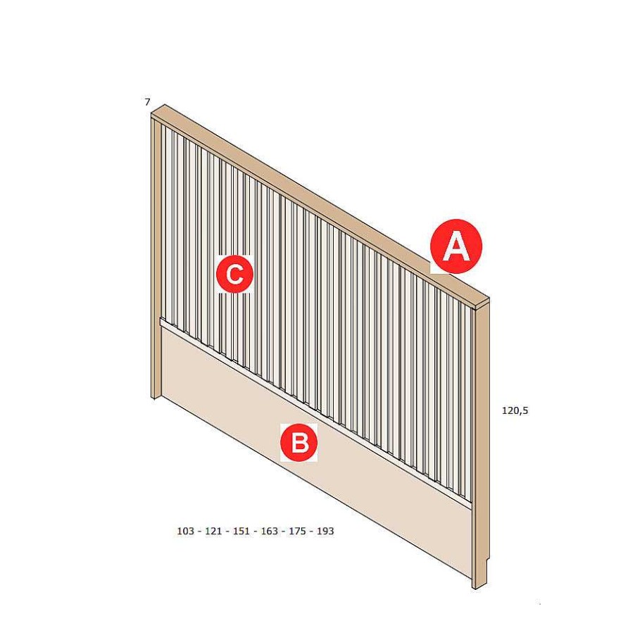 Dormitorios Y Armarios Moblerone Cabeceros De Cama | Cabezal Minix + Lateral Minix Y One Cairo