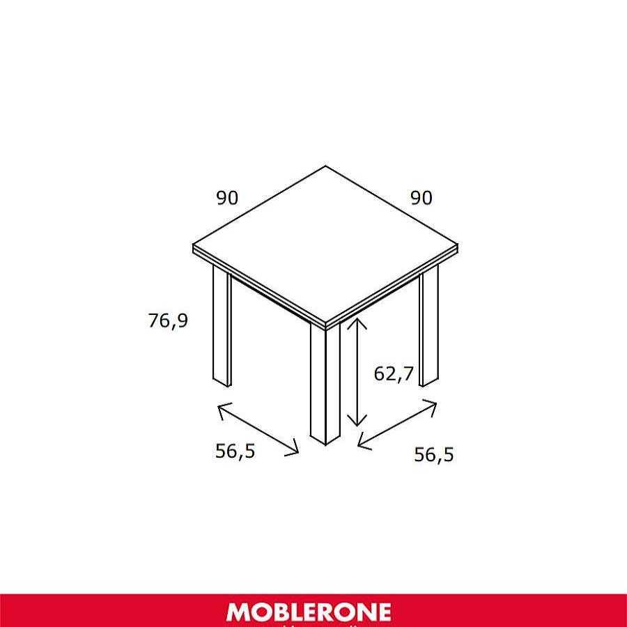 Muebles De Sal N Moblerone | Mesa Comedor Cuadrada Libro Milano