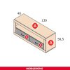 Muebles De Sal N Moblerone | Bajo Tv Con Dos Cajones 130 Cm River