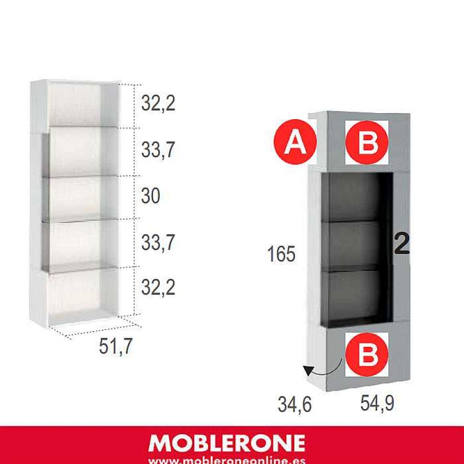 Muebles De Sal N Moblerone | Alto 1 Puerta Cristal London