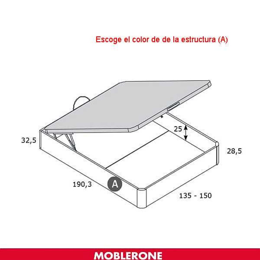 Colchones Y Descanso Moblerone Canap S Abatibles | Canap Con Base Tapizada River