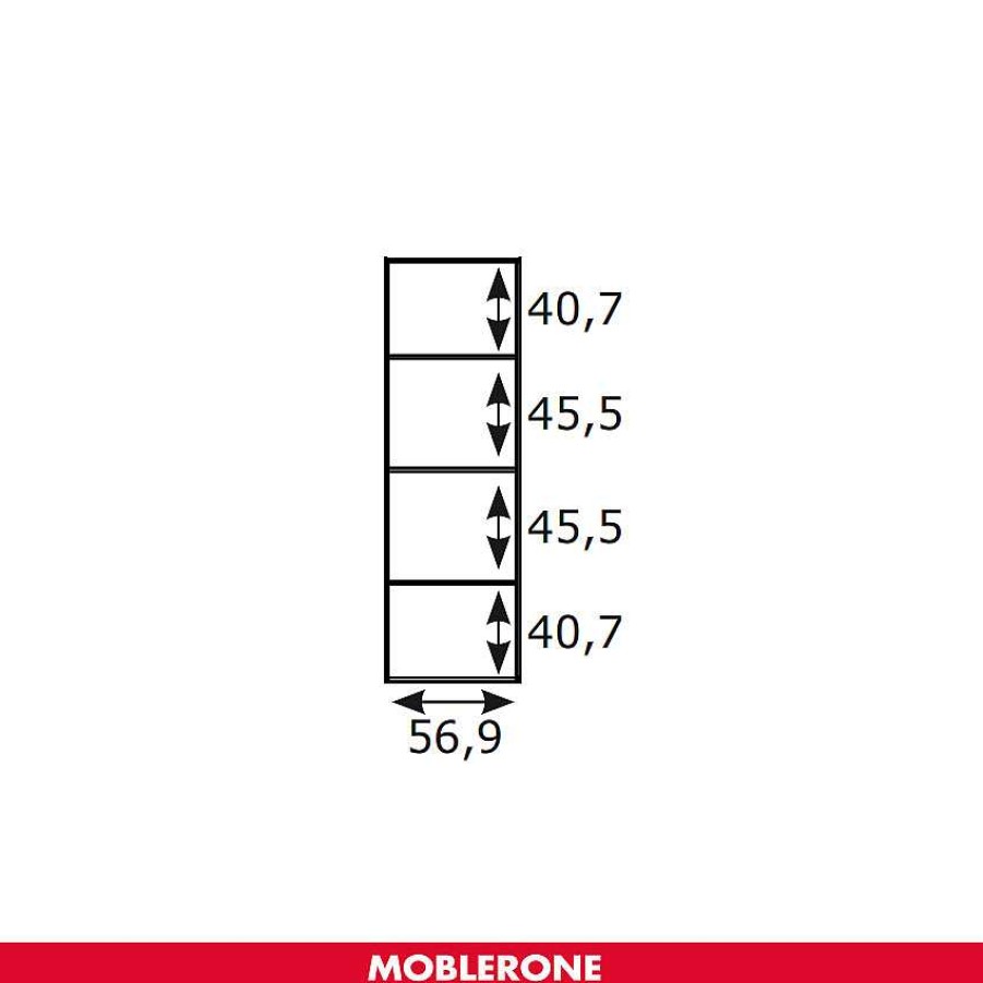 Muebles De Sal N Moblerone | Estanter A Con 4 Huecos River