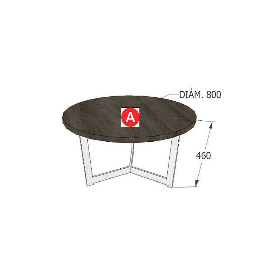 Muebles De Sal N Moblerone | Mesa De Centro Di Metro 80 Cm Nature