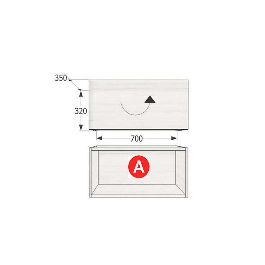 Muebles De Sal N Moblerone | Alto 1 Puerta Elevable Nature