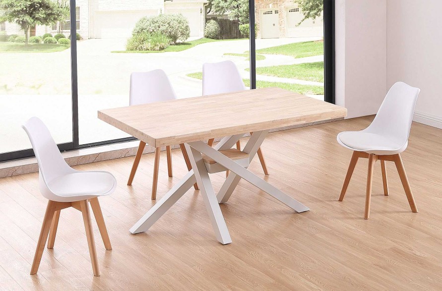 Muebles De Sal N Moblerone | Mesa Comedor Fija Sena Tapa Recta