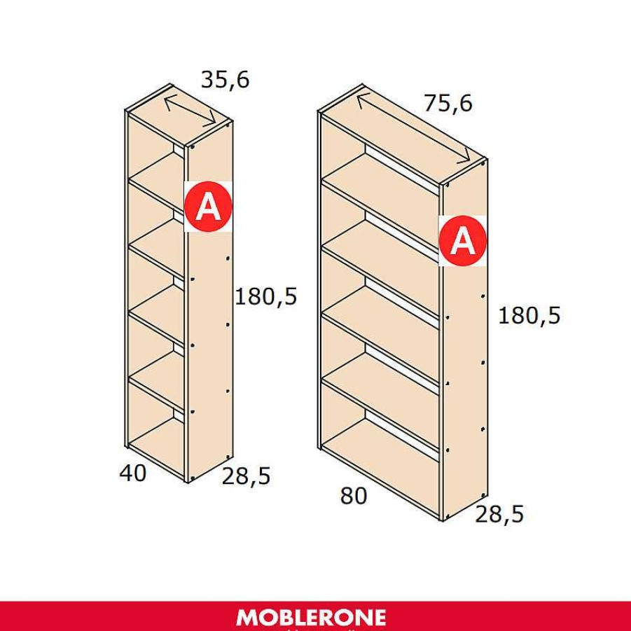 Muebles De Sal N Moblerone | Estanter A 5 Huecos Sin Trasera River