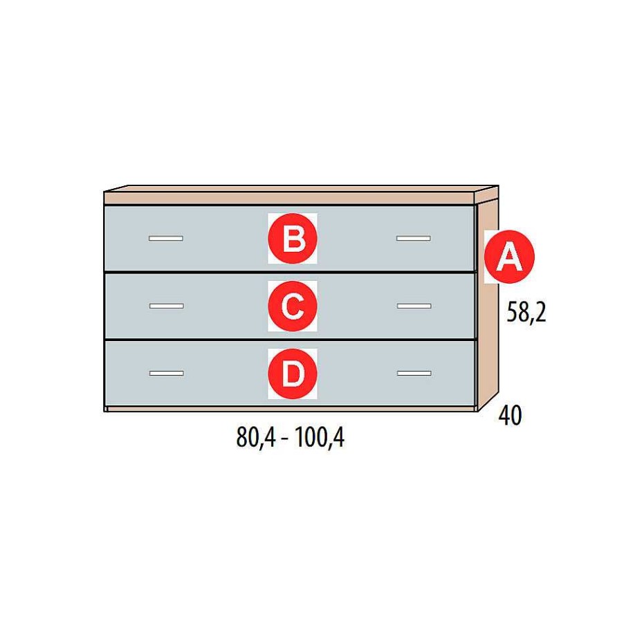 Dormitorios Y Armarios Moblerone C Modas Y Sinfonieres | Comod N De 3 Cajones Party