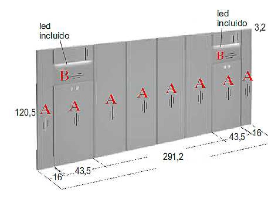 Dormitorios Y Armarios Moblerone Cabeceros De Cama | Cabecero Continental Lineal