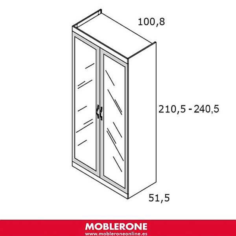 Dormitorios Y Armarios Moblerone Armarios | Armario 2 Puertas Con Espejos River