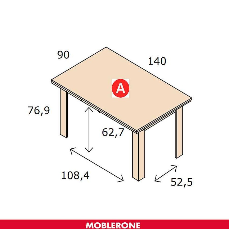 Muebles De Sal N Moblerone | Mesa Comedor Rectangular Extensible River