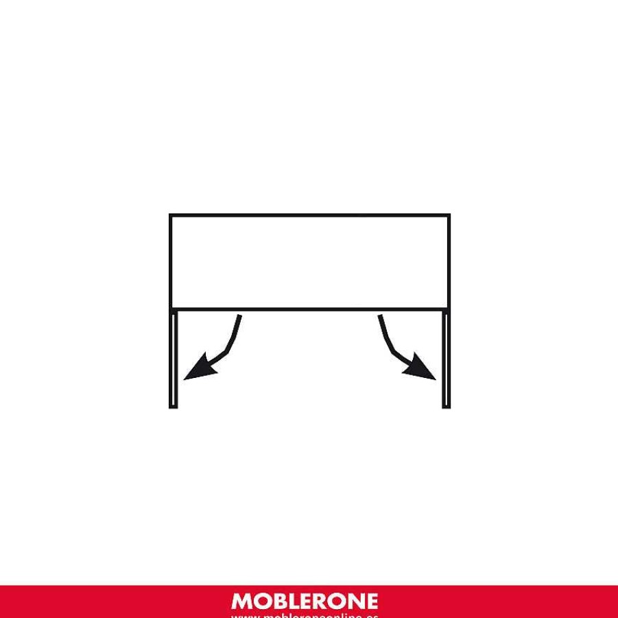 Muebles De Sal N Moblerone | Bajo Tv 2 Puertas Y 2 Cajones 200 Cm River