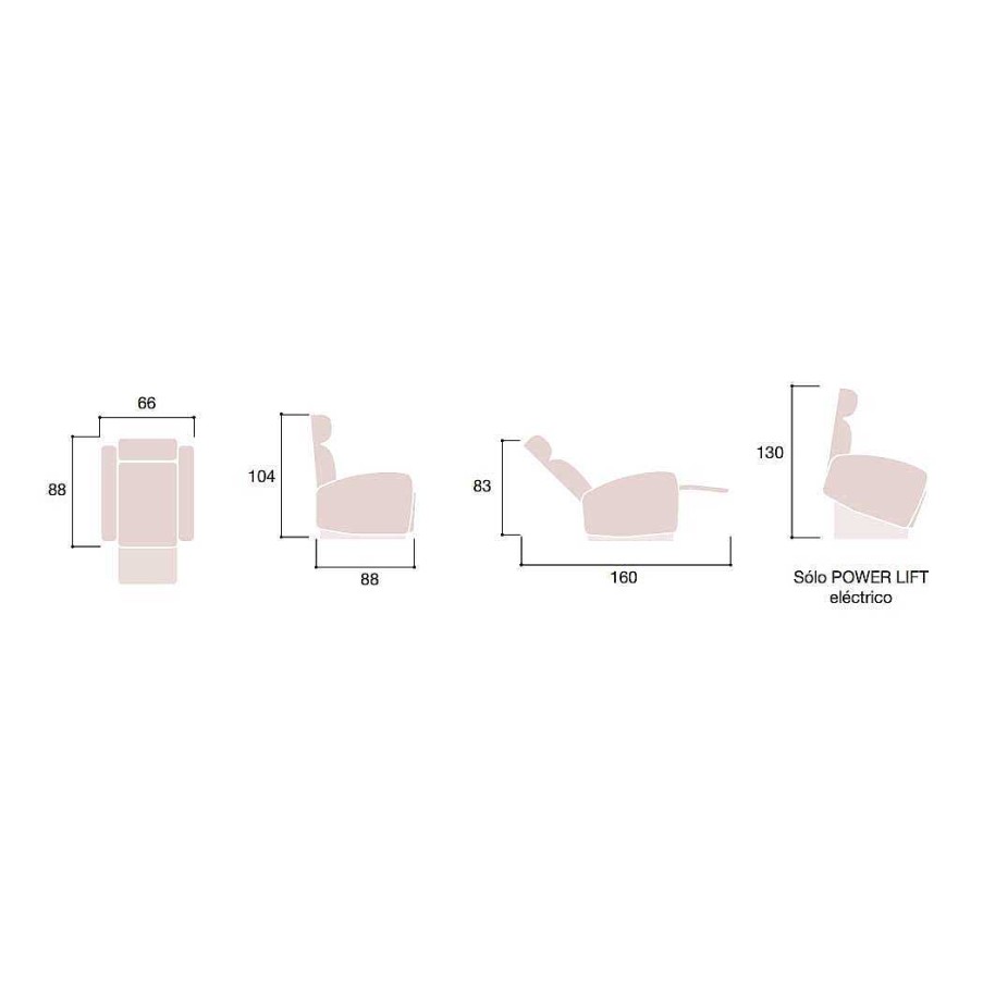 Sof S Moblerone | Butaca Relax Manual Y Power Lift El Ctrico Asda