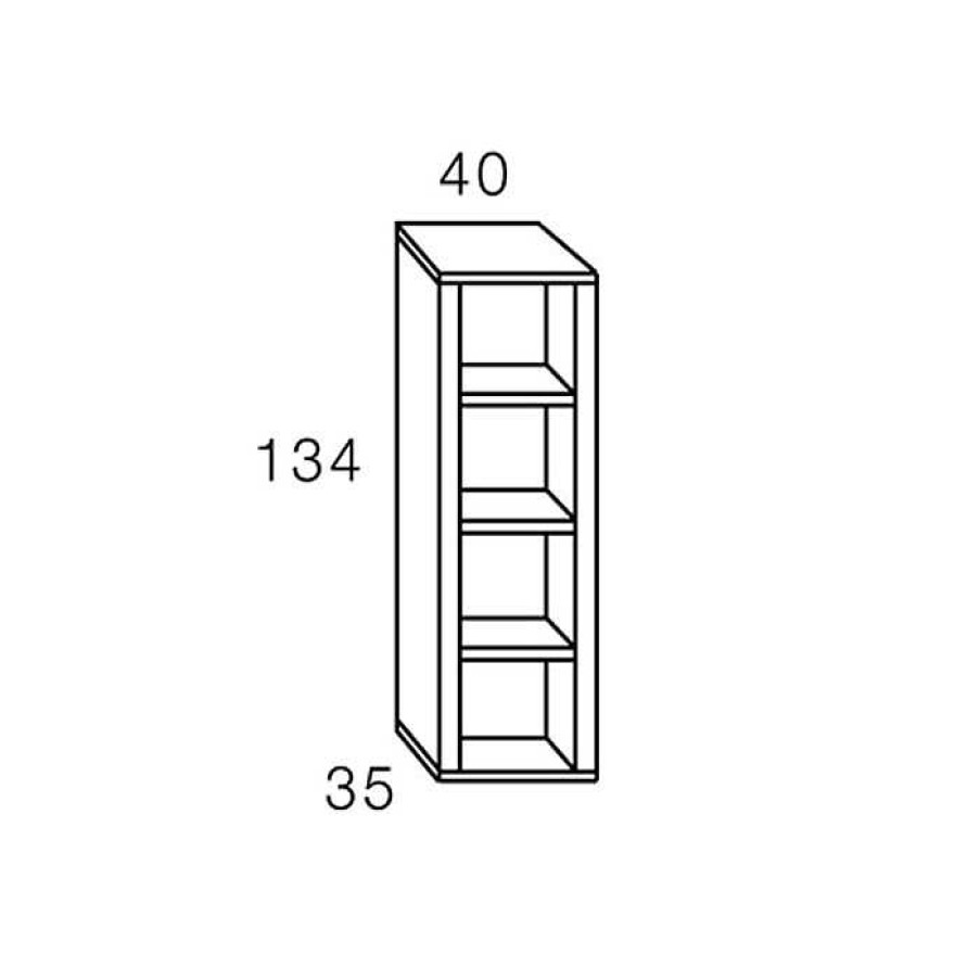 Muebles De Sal N Moblerone | Estanter A 4 Huecos Boston