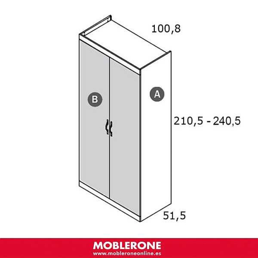 Dormitorios Y Armarios Moblerone Armarios | Armario 2 Puertas River