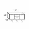 Muebles De Sal N Moblerone | Bajo Tv 120 Cm De 2 Puertas Y 2 Cajones Boston