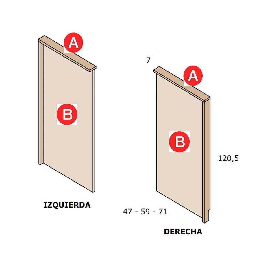 Dormitorios Y Armarios Moblerone Cabeceros De Cama | Lateral One Para Cabezal De La Colecci N Cairo