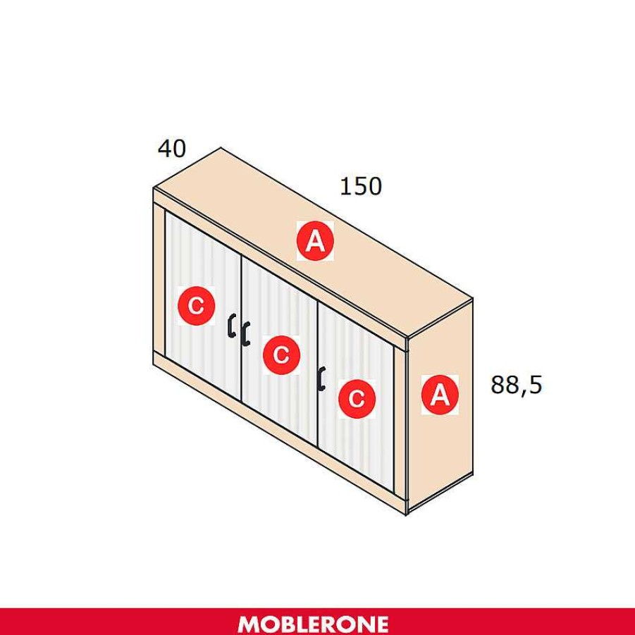 Muebles De Sal N Moblerone | Aparador 3 Puertas River