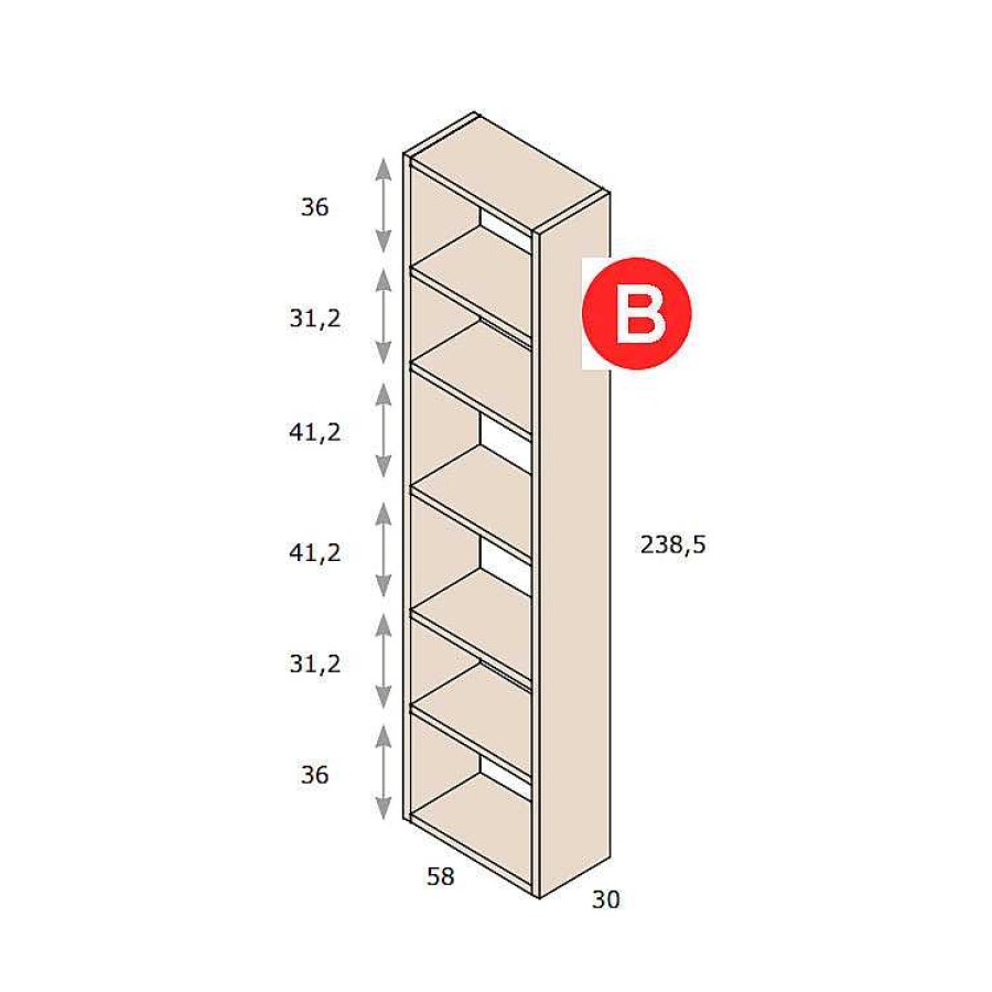 Dormitorios Y Armarios Moblerone Escritorios Y Estanter As Juveniles | Estanter A Terminal 6 Huecos Cairo