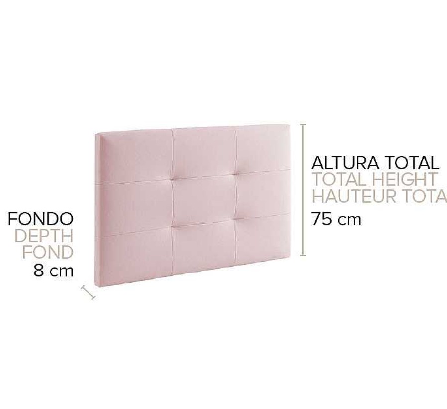 Dormitorios Y Armarios Moblerone Cabeceros De Cama | Cabecero De Cama Tapizado De 75 H Cm Yakarta