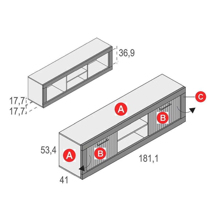 Muebles De Sal N Moblerone | Composici N De Sal N Denver 7