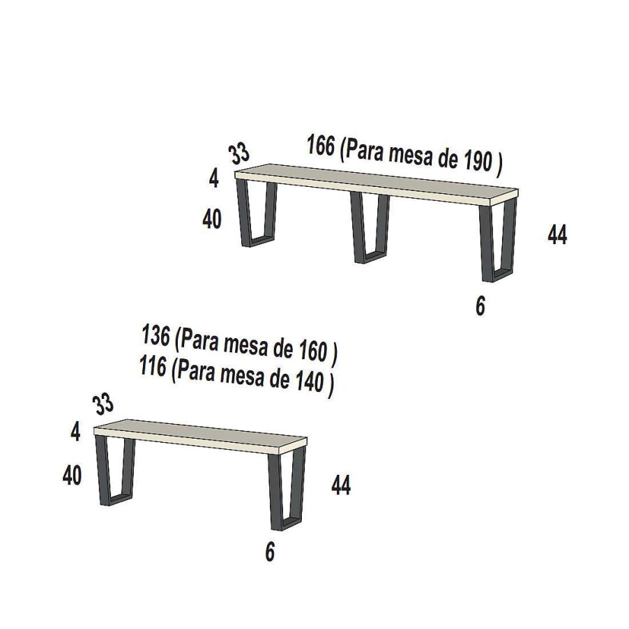 Muebles De Sal N Moblerone | Banco Patas Uve Met Licas Arizona