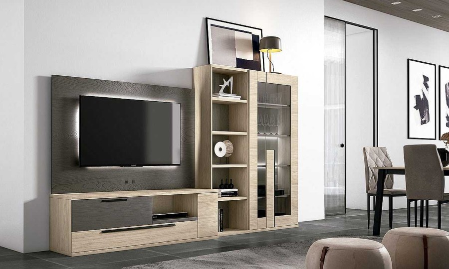 Muebles De Sal N Moblerone | Panel Trasera Tv Led London