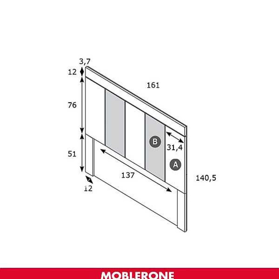 Dormitorios Y Armarios Moblerone Cabeceros De Cama | Cabecero De Cama River 2 (Para Cama 135 Y 150 Cm)