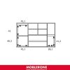 Muebles De Sal N Moblerone | Aparador 2 Puertas, 2 Cajones Y 5 Huecos Milano