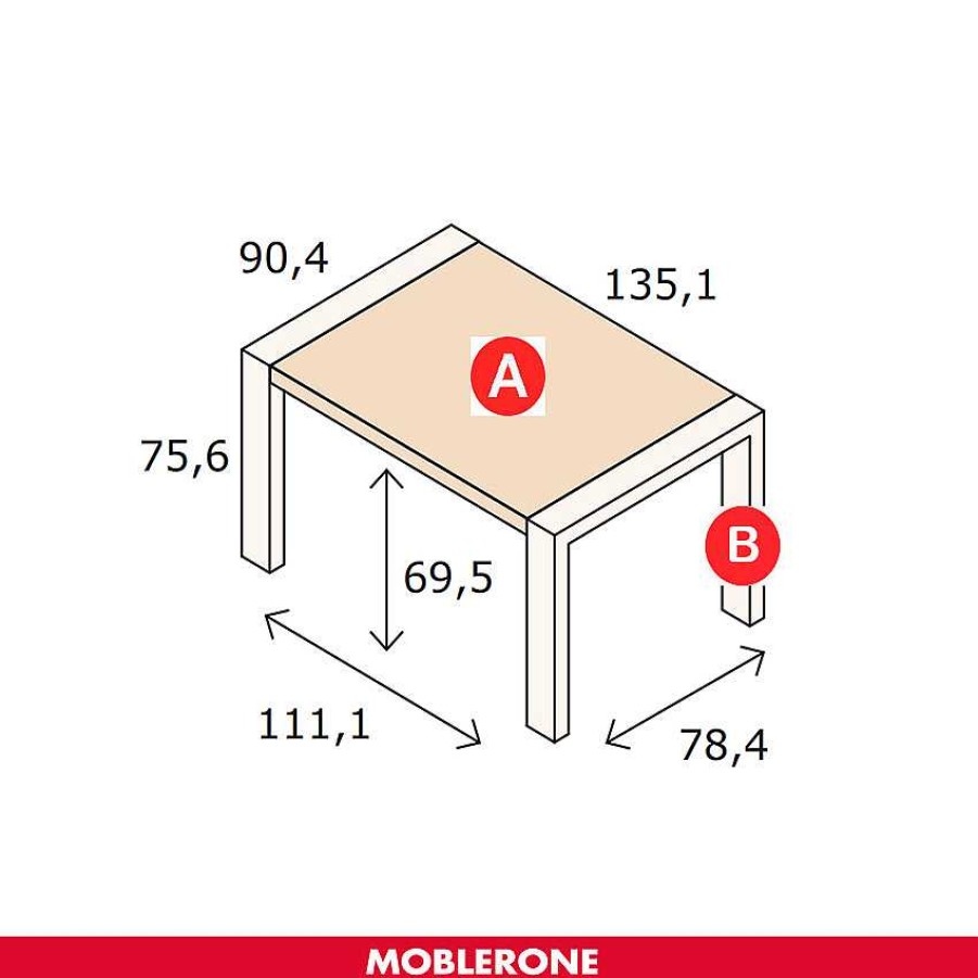 Muebles De Sal N Moblerone | Mesa Comedor Extensible Pata Deslizante River