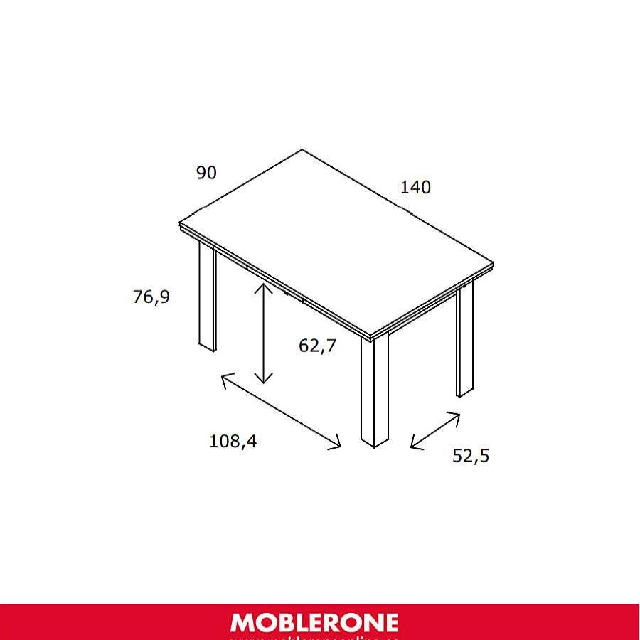 Muebles De Sal N Moblerone | Mesa Comedor Rectangular Extensible Milano