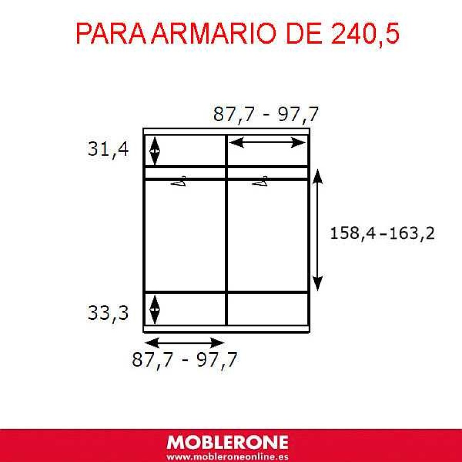 Dormitorios Y Armarios Moblerone Armarios | Armario 4 Puertas River