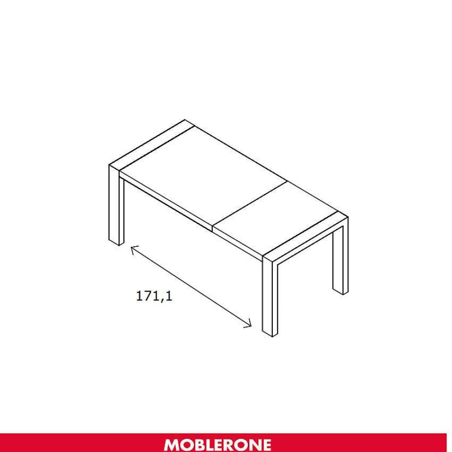 Muebles De Sal N Moblerone | Mesa Comedor Extensible Pata Deslizante River