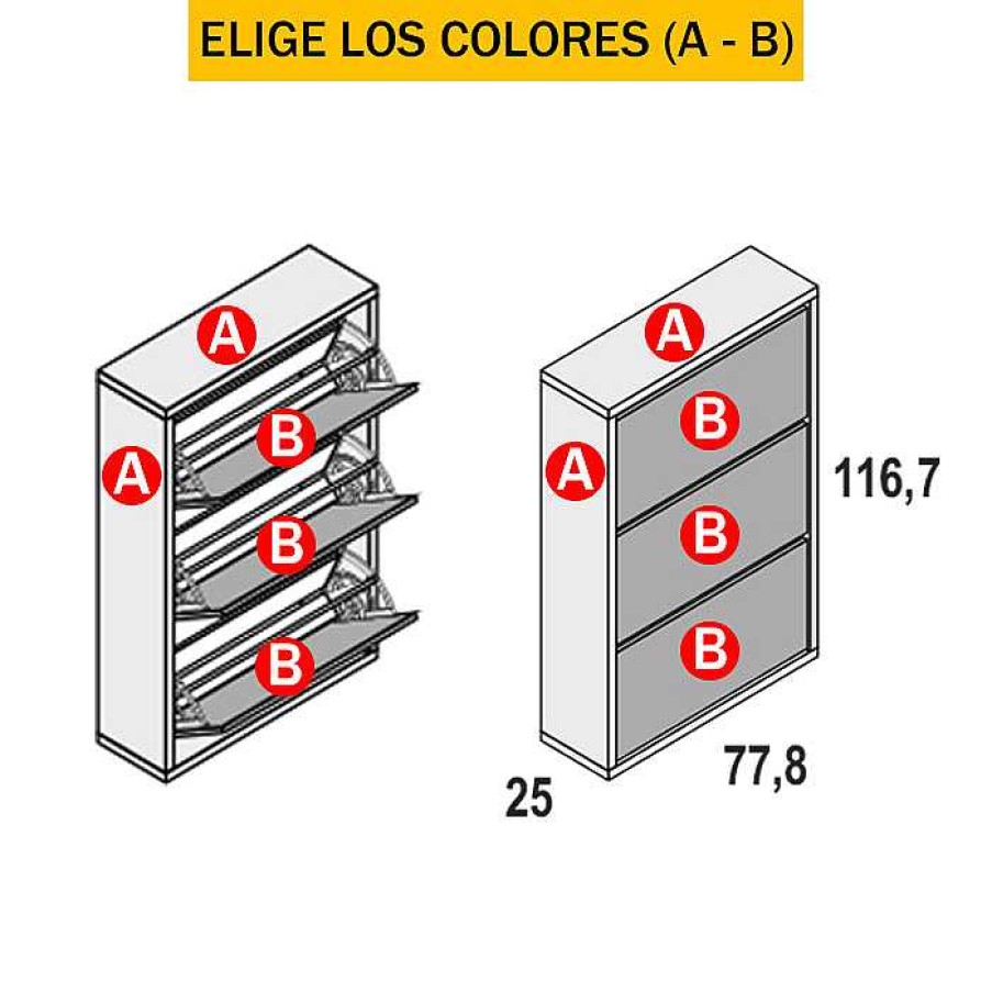 Dormitorios Y Armarios Moblerone Zapateros | Zapatero Taca