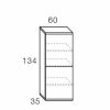 Muebles De Sal N Moblerone | Mueble Bajo 2 Puertas 60 Cm Boston