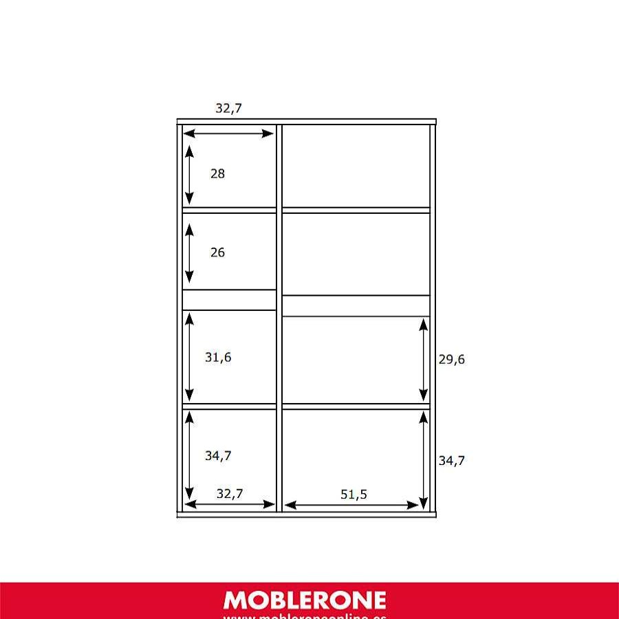 Muebles De Sal N Moblerone | M Dulo 3 Puertas Y 2 Huecos Milano