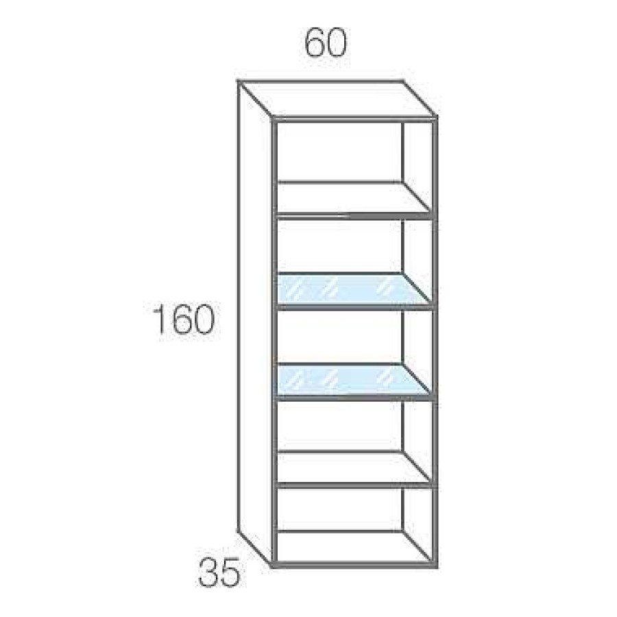 Muebles De Sal N Moblerone | Alto Vitrina 1 Ice