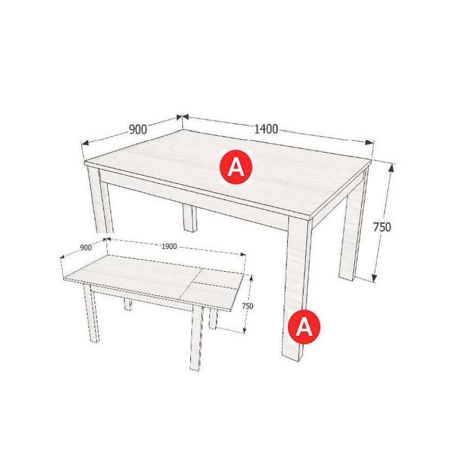 Muebles De Sal N Moblerone | Mesa Comedor Extensible Nature