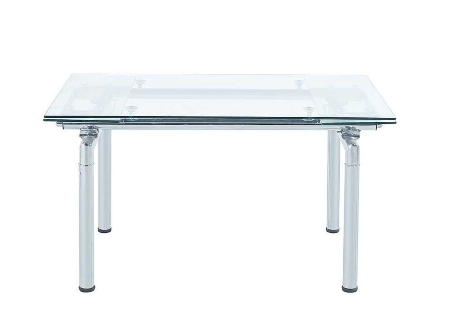 Muebles De Sal N Moblerone | Mesa Comedor Cristal Extensible Bea