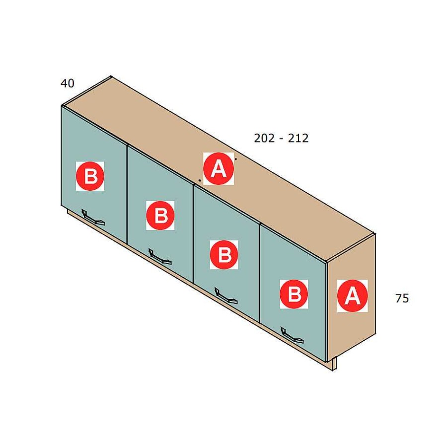 Dormitorios Y Armarios Moblerone Armarios Juveniles | Altillo Puente De 4 Puertas Parchis