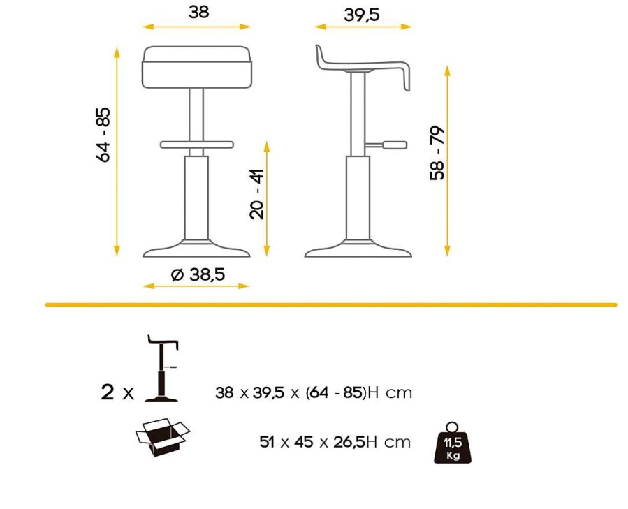 Cocina Moblerone Taburetes | Taburete Noe