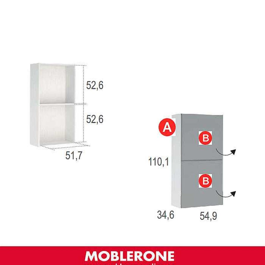 Muebles De Sal N Moblerone | Alto 2 Puertas London