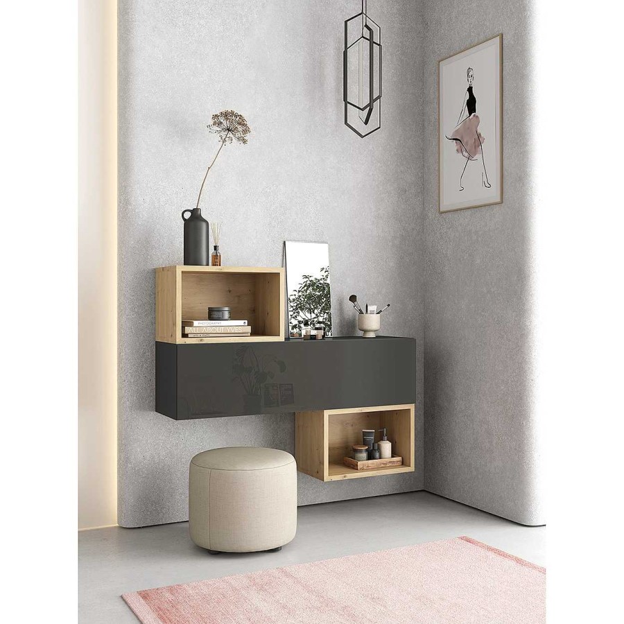 Muebles De Sal N Moblerone | Mueble Auxiliar 1 Puerta Y 2 Huecos Cubic