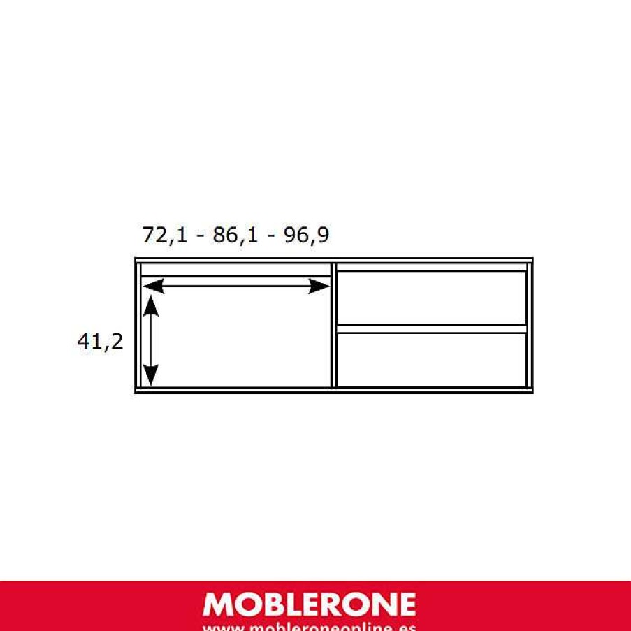 Muebles De Sal N Moblerone | M Dulo Bajo 2 Puertas Y 2 Cajones Milano