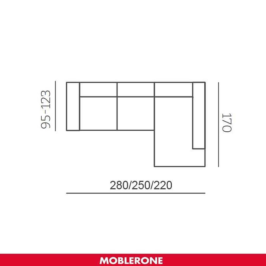 Sof S Moblerone | Chaiselongue Con Asientos Extensibles Berlin