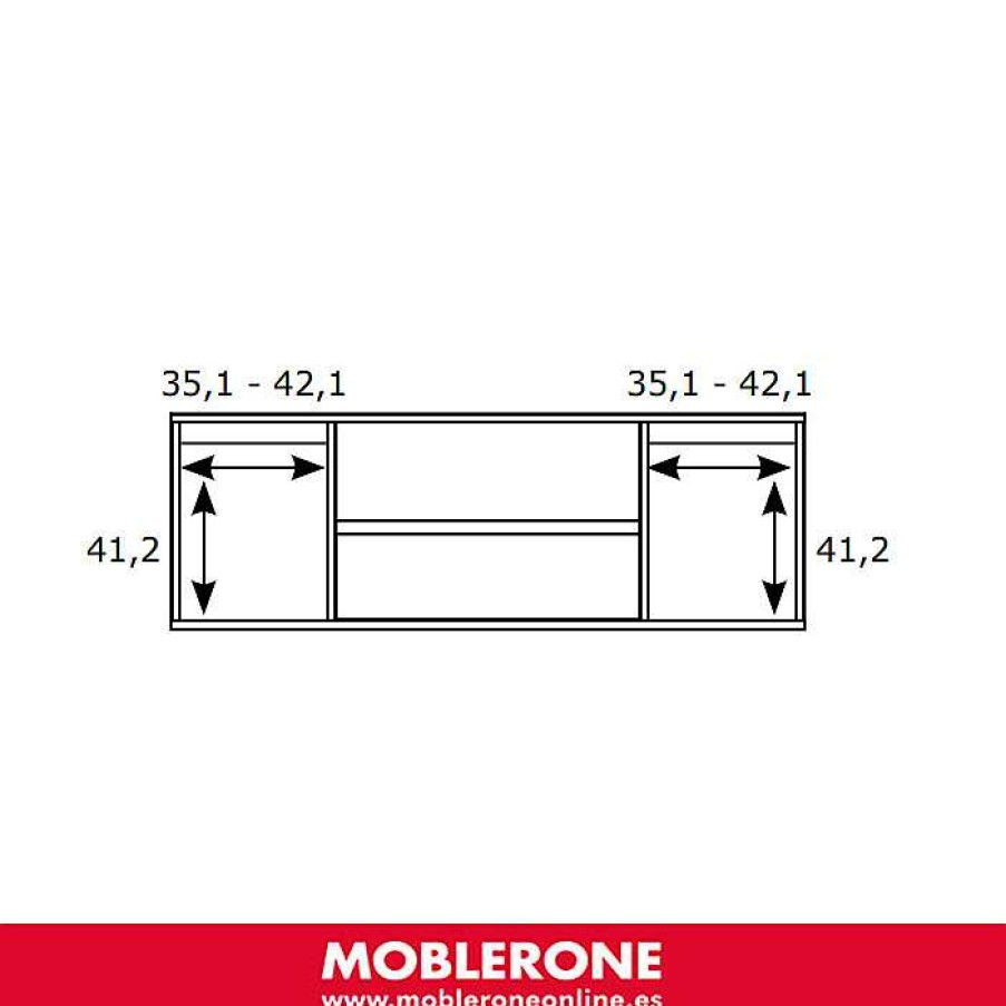 Muebles De Sal N Moblerone | M Dulo Bajo 2 Puertas, 1 Caj N Y 1 Hueco Milano